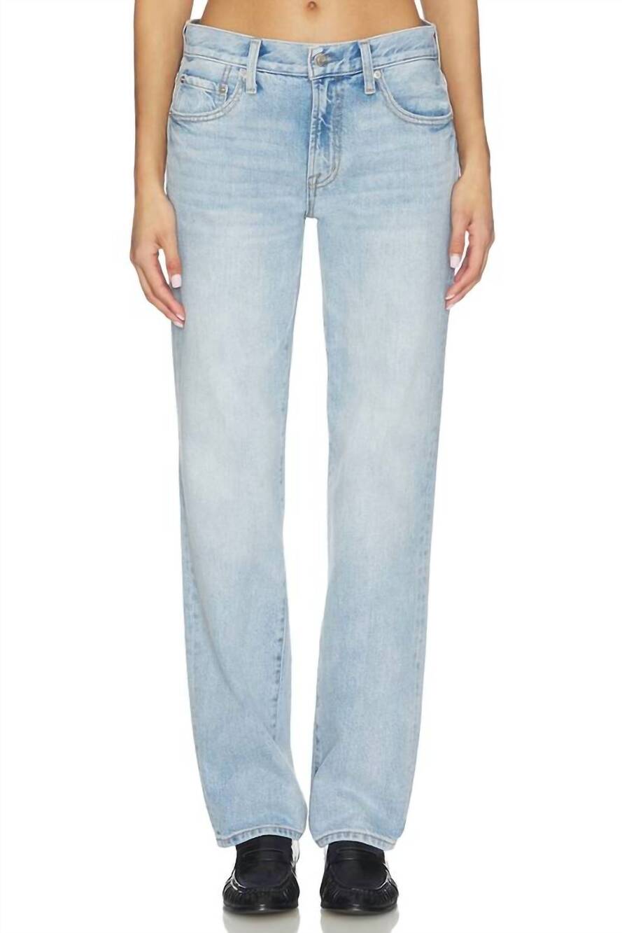 NEW PISTOLA issa mid rise relaxed straight jeans in road trip